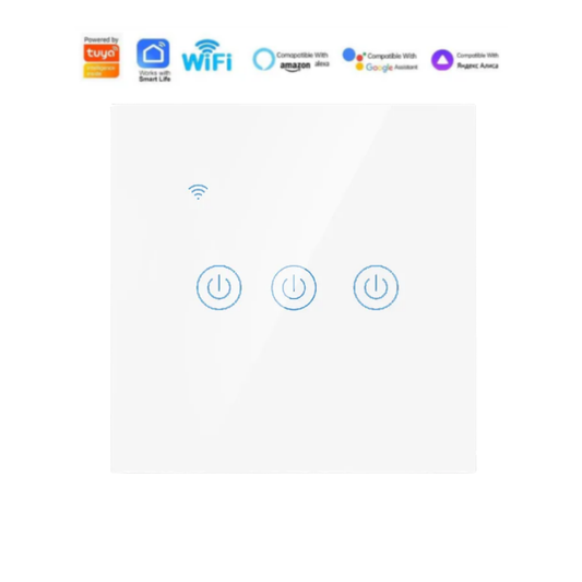 3 Gang smart switch Power icon White