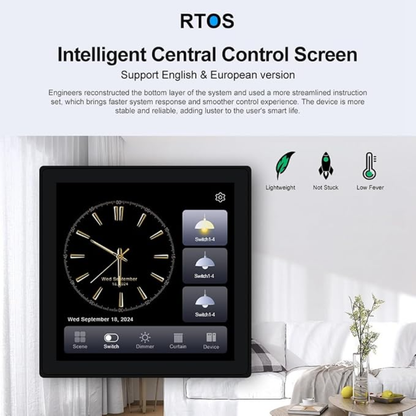 4 Inch Touch Screen 4Gang Smart Zigbee Gateway