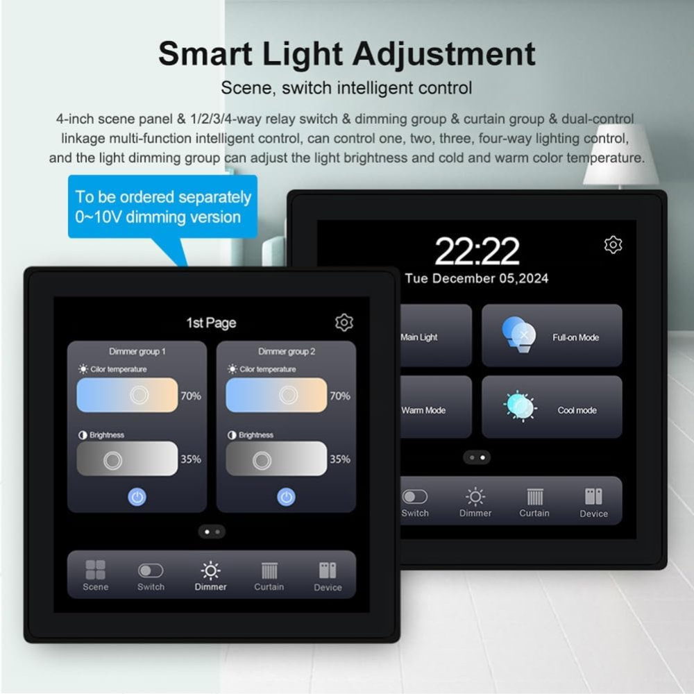 4 Inch Touch Screen 4Gang Smart Zigbee Gateway