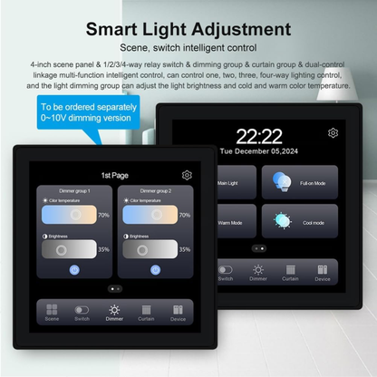 4 Inch Touch Screen 4Gang Smart Zigbee Gateway
