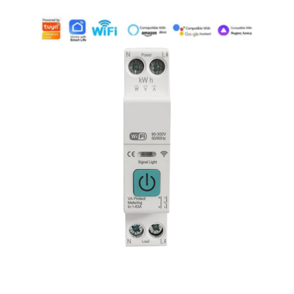 63A 1P+N WiFi Smart Circuit Breaker with Energy Metering