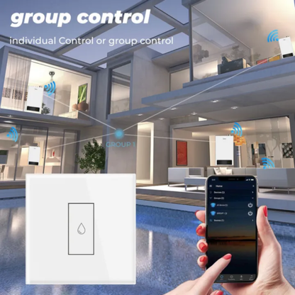 Smart 20A Boiler Wifi Switch  | Geyser & Water Heater Touch Panel With Power Monitor White