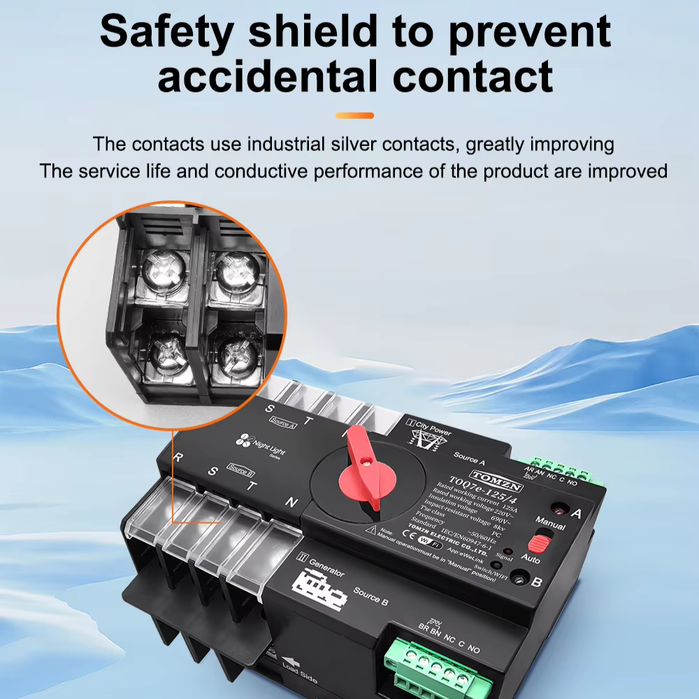 TOMZN Smart Changeover ATS Switch 4P Three Phase (125A)