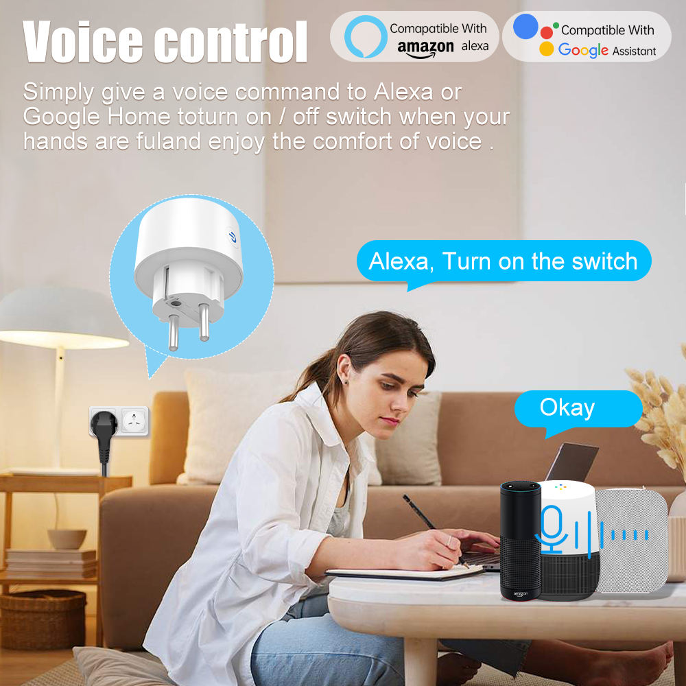 WiFi 20A Universal EU Socket | Wifi Smart Plug