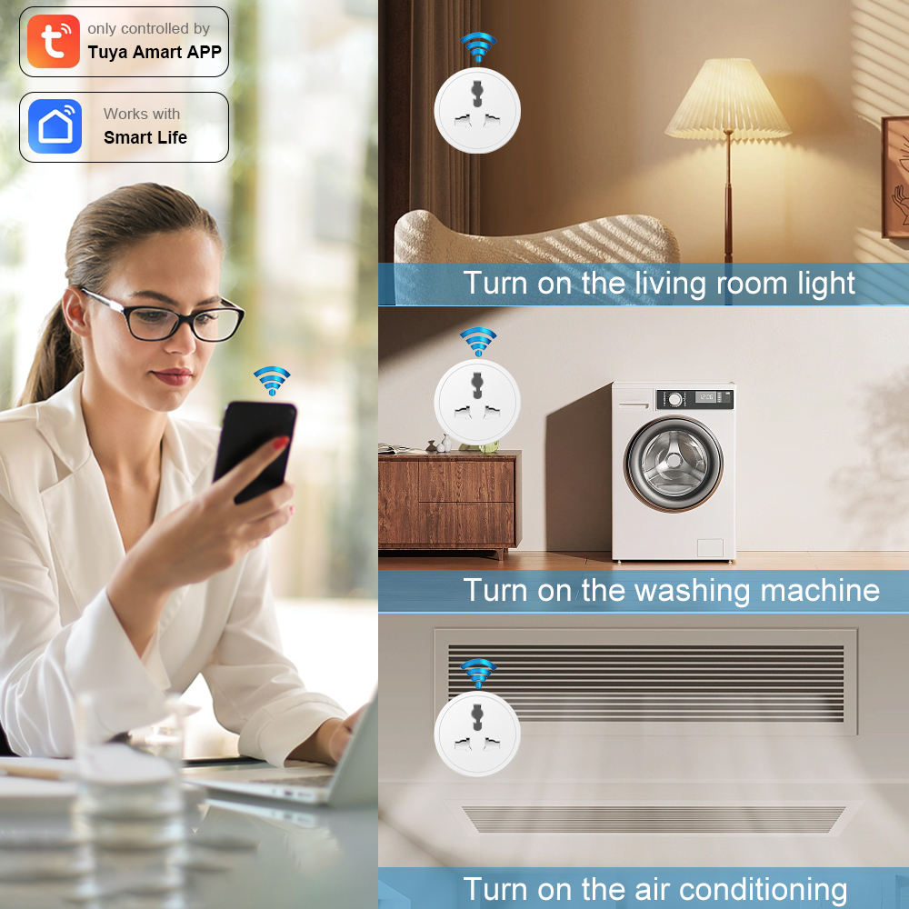 WiFi 20A Universal EU Socket | Wifi Smart Plug
