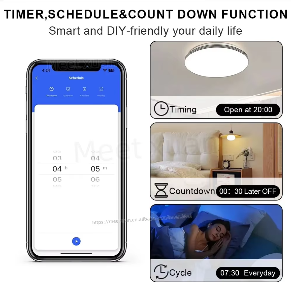 WiFi Fan Dimmer Switch | Glass Touch Panel White | Fan Speed & Light Control