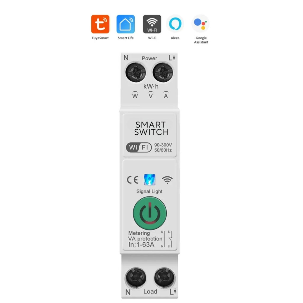 63A Smart WiFi Breaker for Geyser | Timer & Energy Monitoring