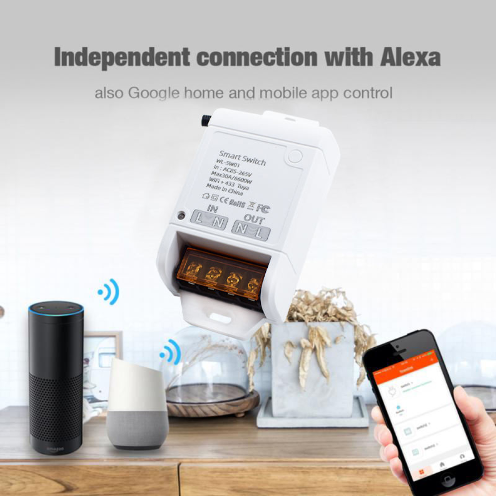 30A WiFi Smart Relay Switch 