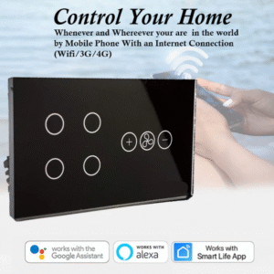 4 Gang Smart Switch with Fan Dimmer