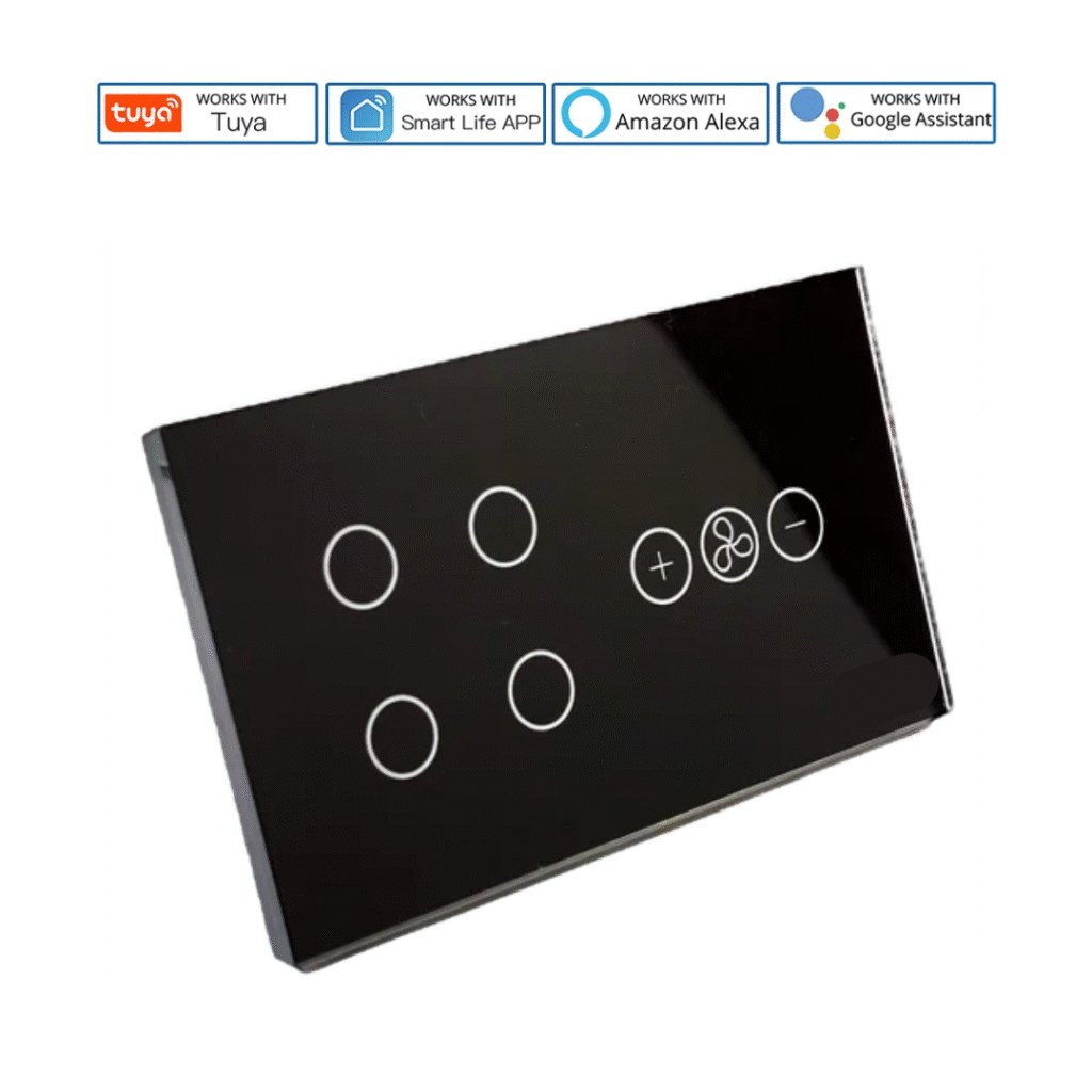 4 Gang Smart Switch with Fan Dimmer