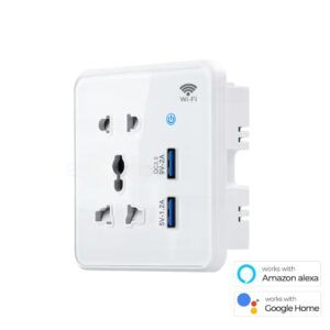 Smart Universal Wall Socket with Dual USB port