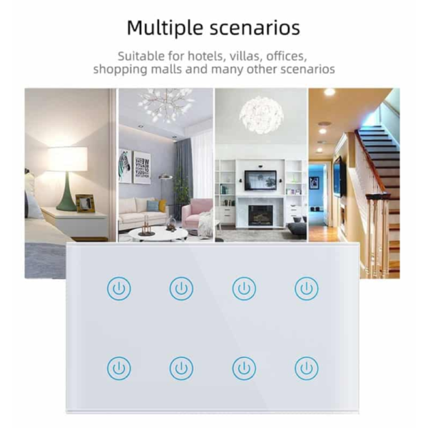 8 Gang WiFi Touch Switch