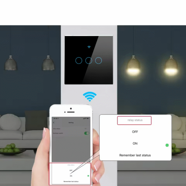 WiFi Touch Switch Panel 3 Gang