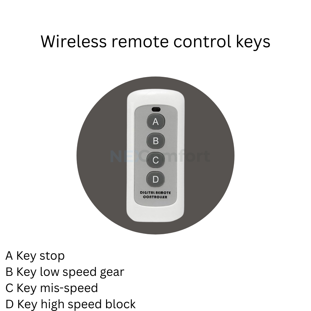 4-Button Wireless Remote Control 