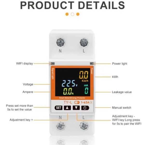 63A WiFi Smart Energy Meter