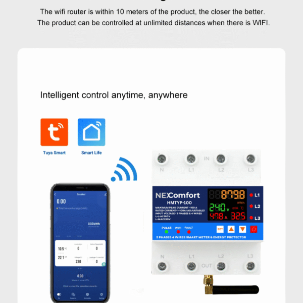100A WiFi Smart Circuit Breaker