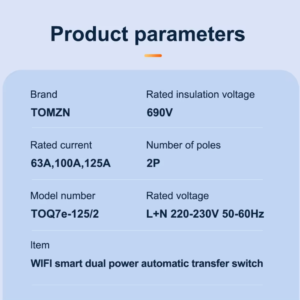 TOMZN Smart Changeover ATS Switch 2P